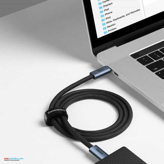 Baseus Flash Series USB4 Full Featured Data Cable Type-C to Type-C 100W 1M (8K 60HZ VIDEO / CHARGING & DATA TRANSFER - 40GIGABIT SPEED)